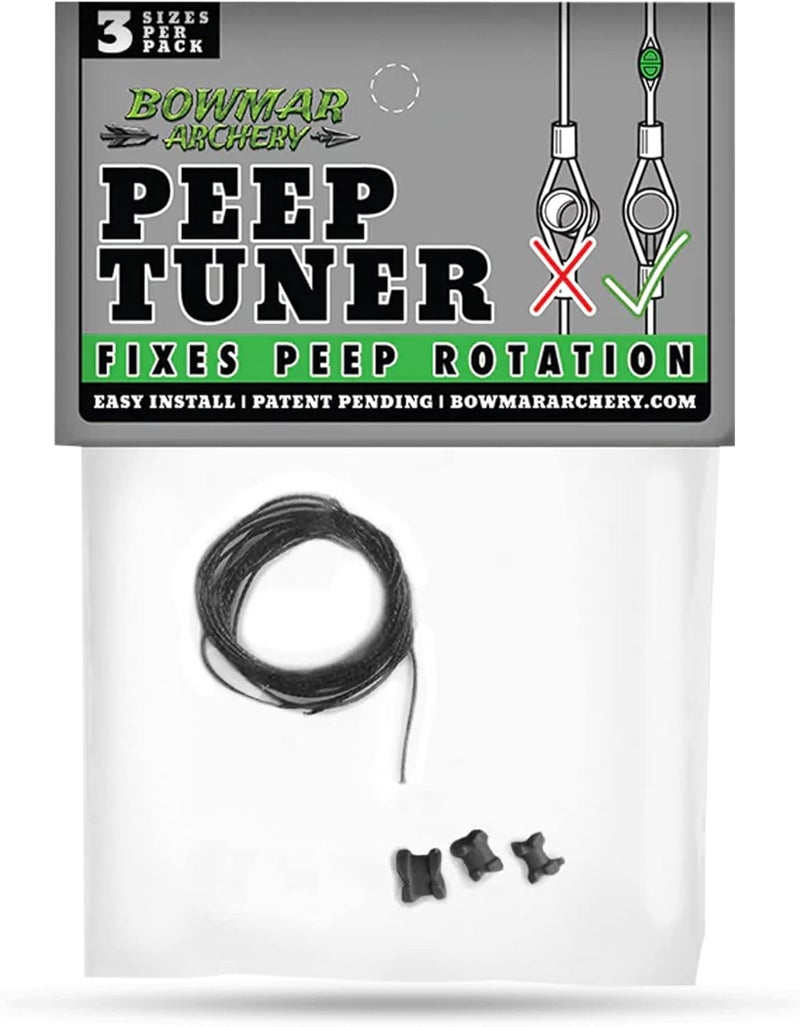 Bowmar Archery Bowman Archery Peep Tuner, Fix Peep Rotation with Ease, Effective and Easy to Install, 2 Sizes Included - Image 1
